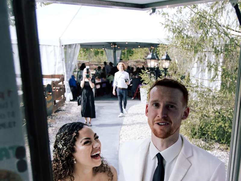 Candid wedding moment